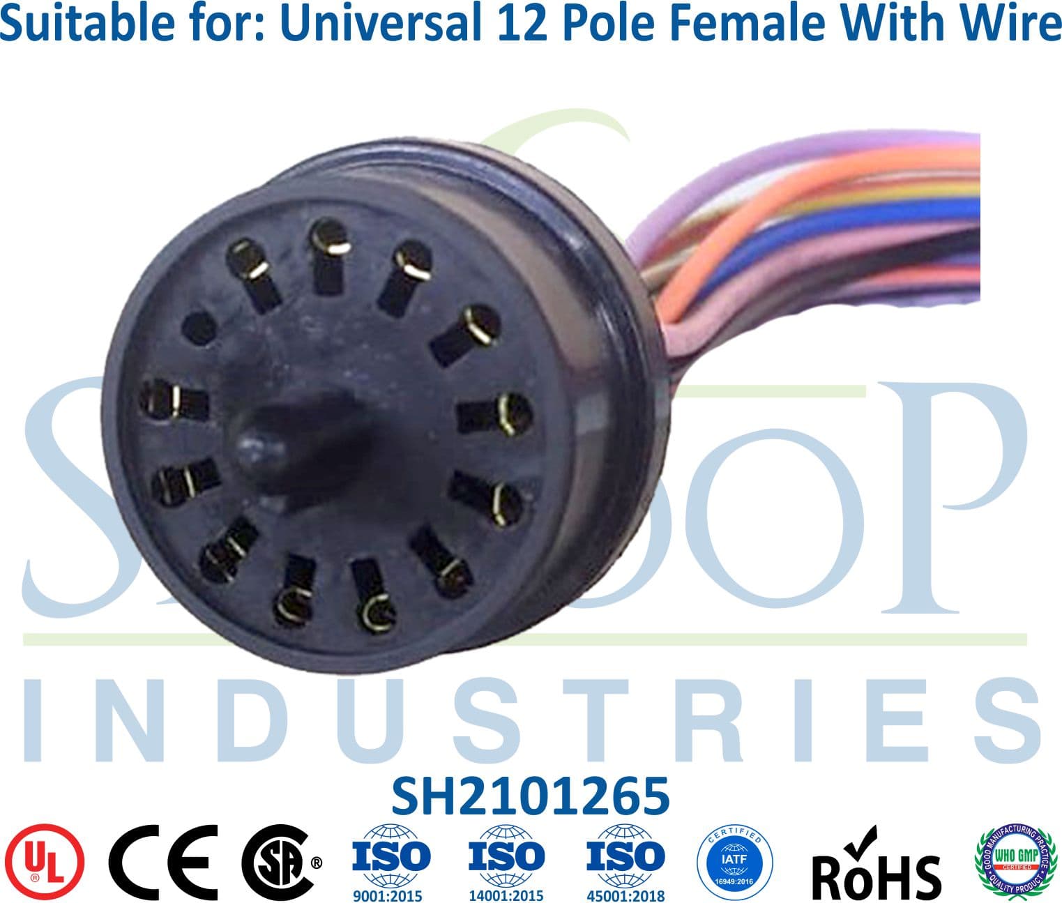 Ashok Leyland 12 Pole Female - 4mm Wire (Type 2) - 1